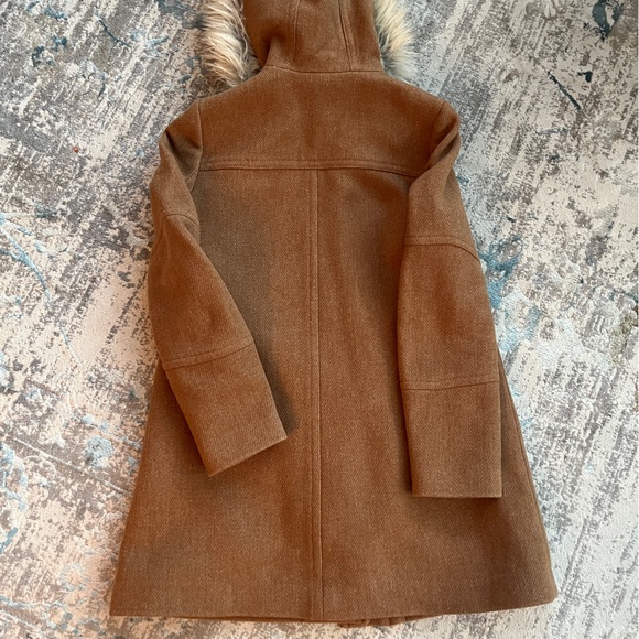 J.Crew Chateau Parka Jacket Italian Stadium-Cloth Wool ACORN Size 4 - Picture 6 of 7